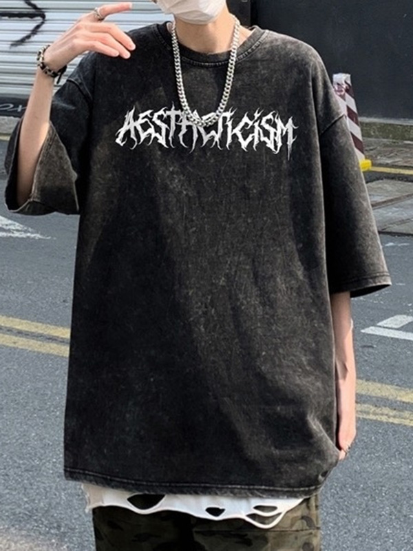 Men's Wing Print Oversized Short Sleeve Tee-1