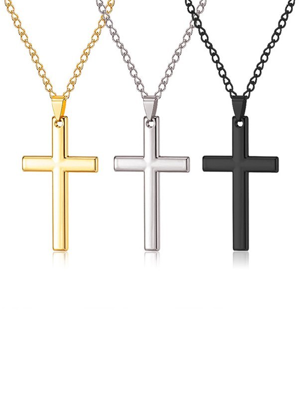 Men's Cross Pendant Necklace-2