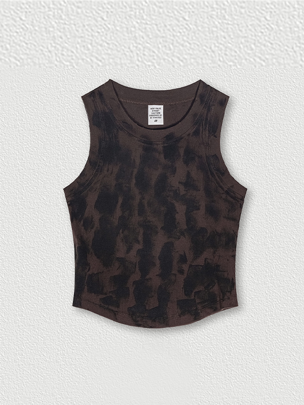 Washed Distressed Slim Fit Tank Top-7